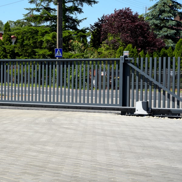 Rio Fence Sliding Gate - Exterior View.